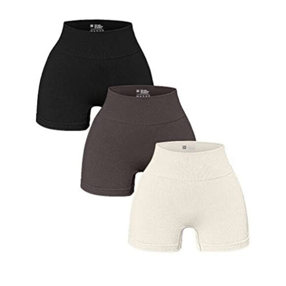 OQQ Women's Ribbed Seamless Workout Shorts - Picture 11 of 15